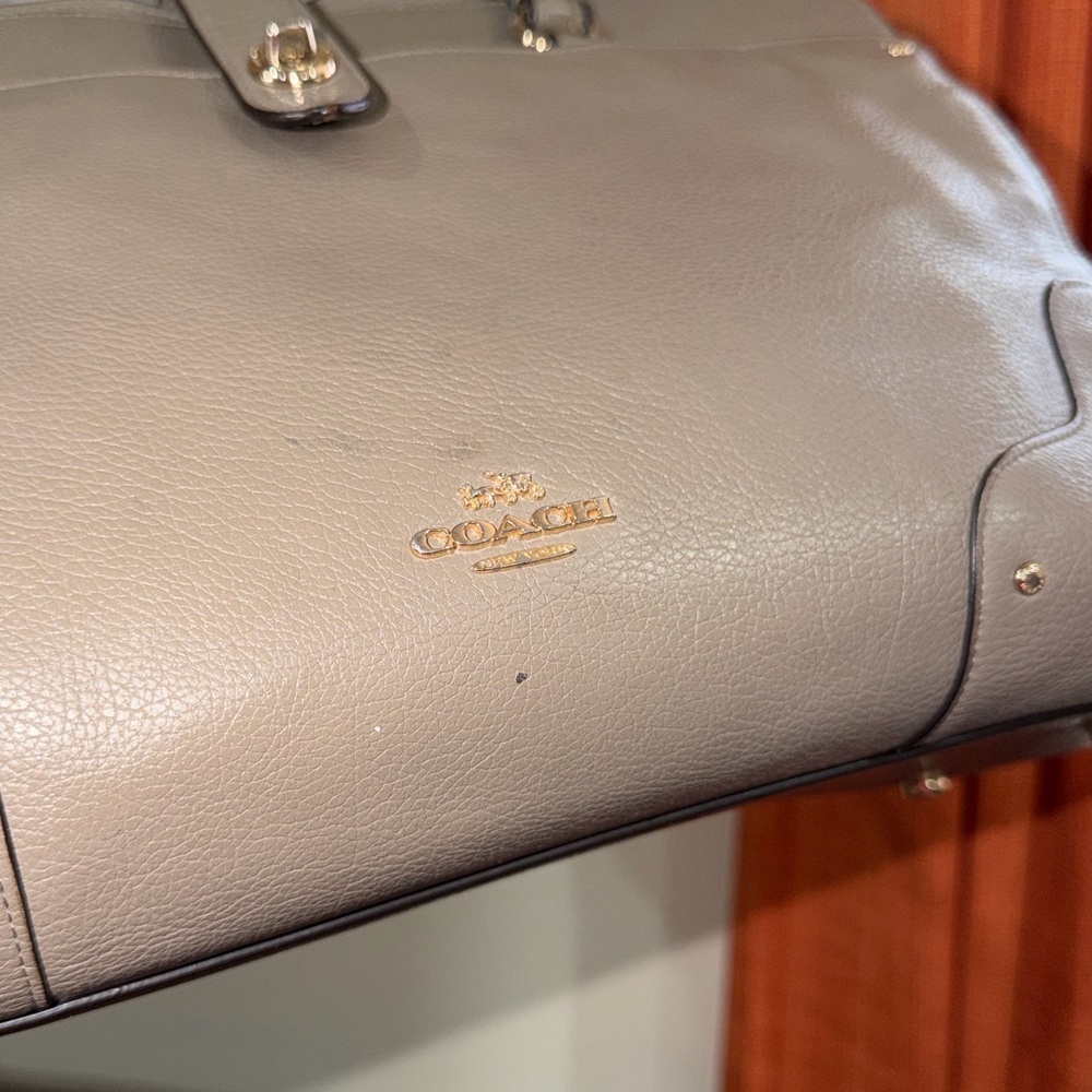 🔥🔥🔥Coach Mercer 30 Gray Leather Satchel Handbag - Picture 5 of 14